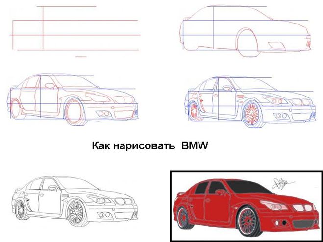 Что можно нарисовать карандашом машины Что можно нарисовать карандашом машины