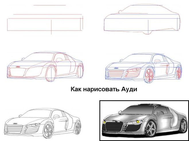Нарисовать карандашом автомобиль поэтапно карандашом для Нарисовать карандашом автомобиль поэтапно карандашом для