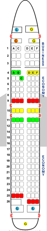 Аэробус а320 200 схема мест в салоне