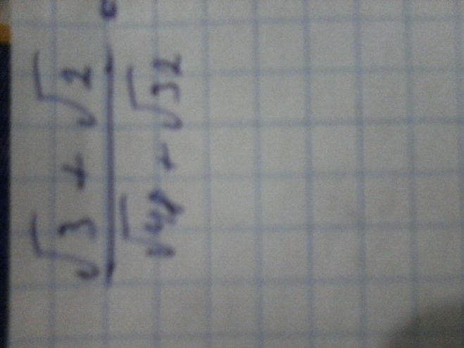 Як спростити вираз sqrt3 + qsrt2 дріб sqrt48 + sqrt32?