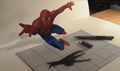 Як поетапно намалювати на папері олівцем спайдермена 3d? Як поетапно намалювати на папері олівцем спайдермена 3d?
