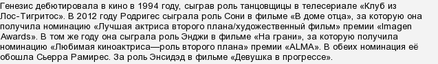 Родрігес Генезис, хто така, ніж знаменита?